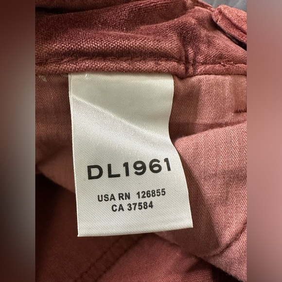 DL1961 MARGAUX Mid-Rise Instasculpt  Ankle Skinny Fervid Velvet Pant Size 26 - Picture 8 of 15